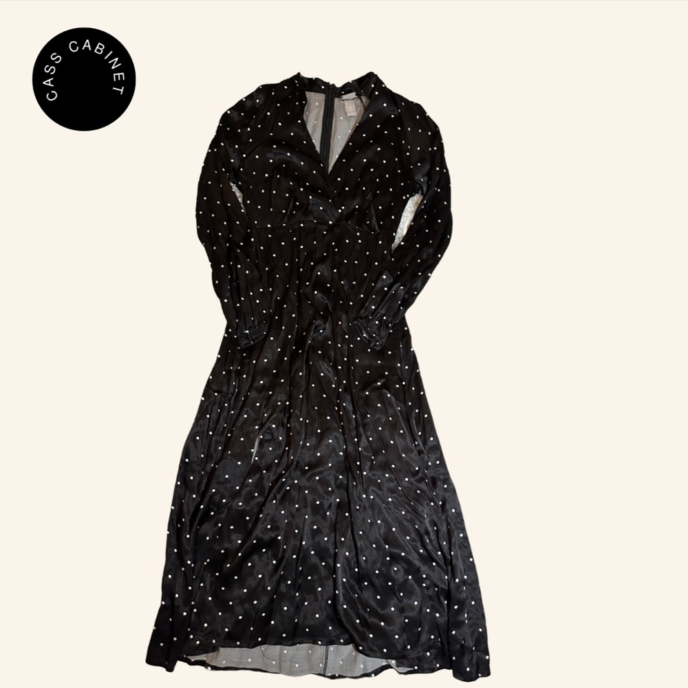 Polka dot long sleeve dress
